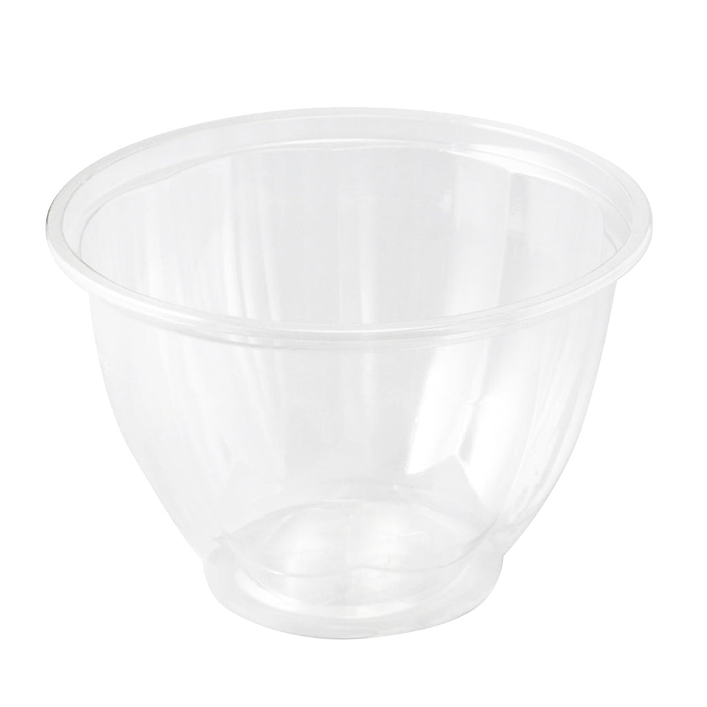 Thermo Tek 48 oz Clear Plastic Ergo-Grip Bowl - 6 3/4" x 6 3/4" x 4 1/4" - 50 count box