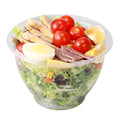 Thermo Tek 48 oz Clear Plastic Ergo-Grip Bowl - 6 3/4" x 6 3/4" x 4 1/4" - 50 count box