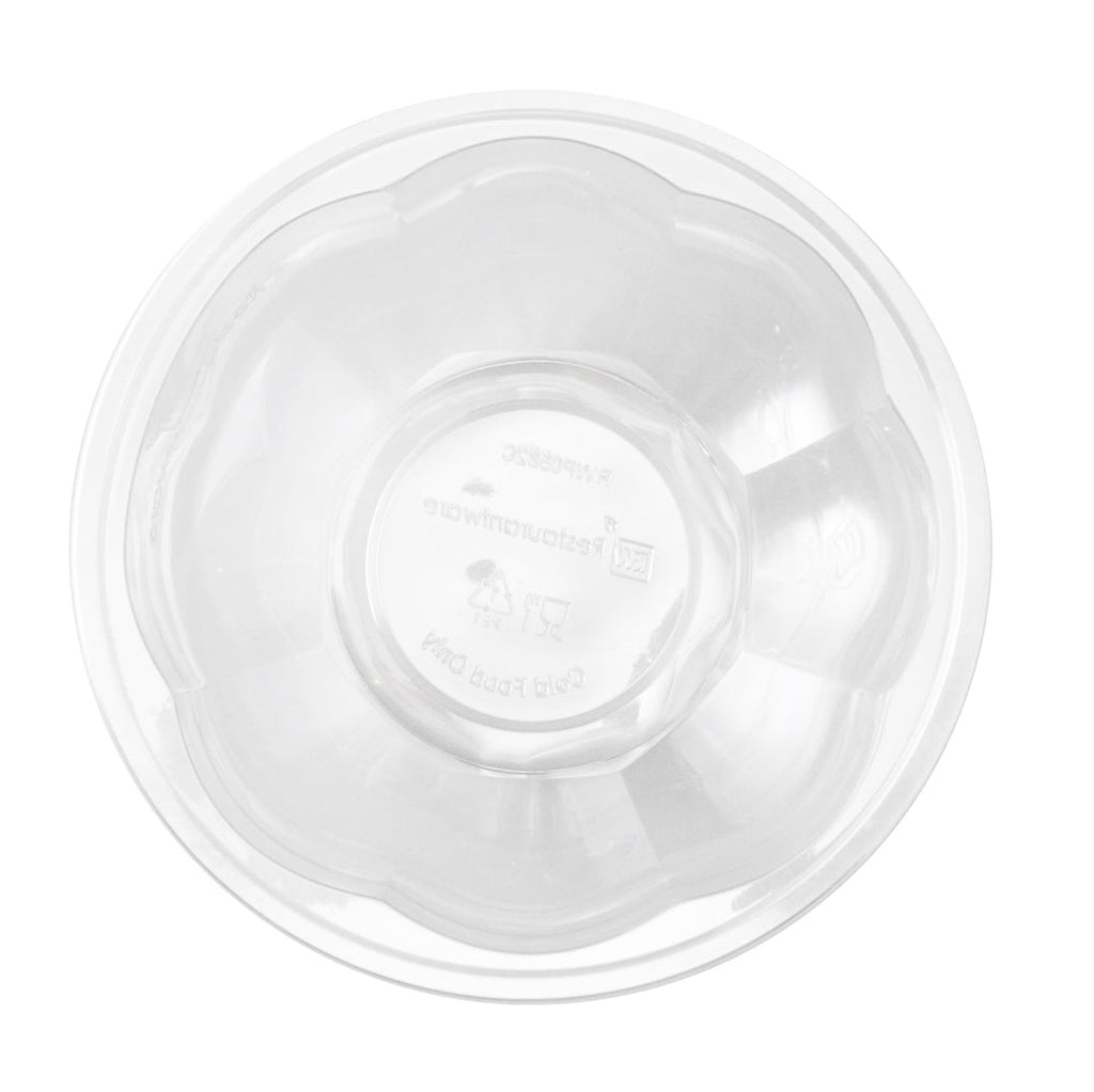 Thermo Tek 48 oz Clear Plastic Ergo-Grip Bowl - 6 3/4" x 6 3/4" x 4 1/4" - 50 count box
