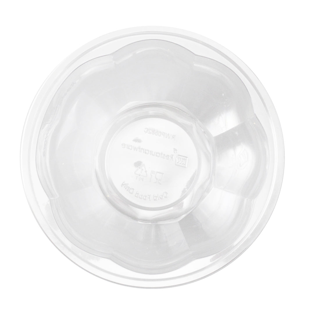 Thermo Tek 48 oz Clear Plastic Ergo-Grip Bowl - 6 3/4" x 6 3/4" x 4 1/4" - 500 count box