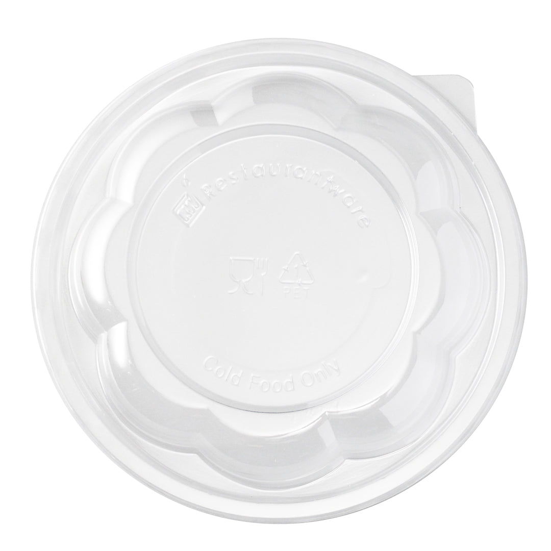 Thermo Tek Clear Plastic Ergo-Grip Bowl Lid - Fits 24 / 32 / 48 oz - 500 count box