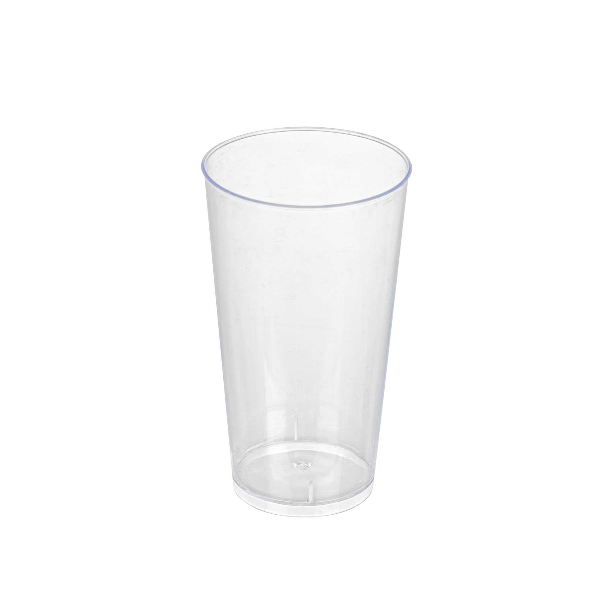Mini Serve 3 oz Round Clear Plastic Cannello Dessert Glass - 1 3/4" x 1 3/4" x 3 1/4" - 20 count box
