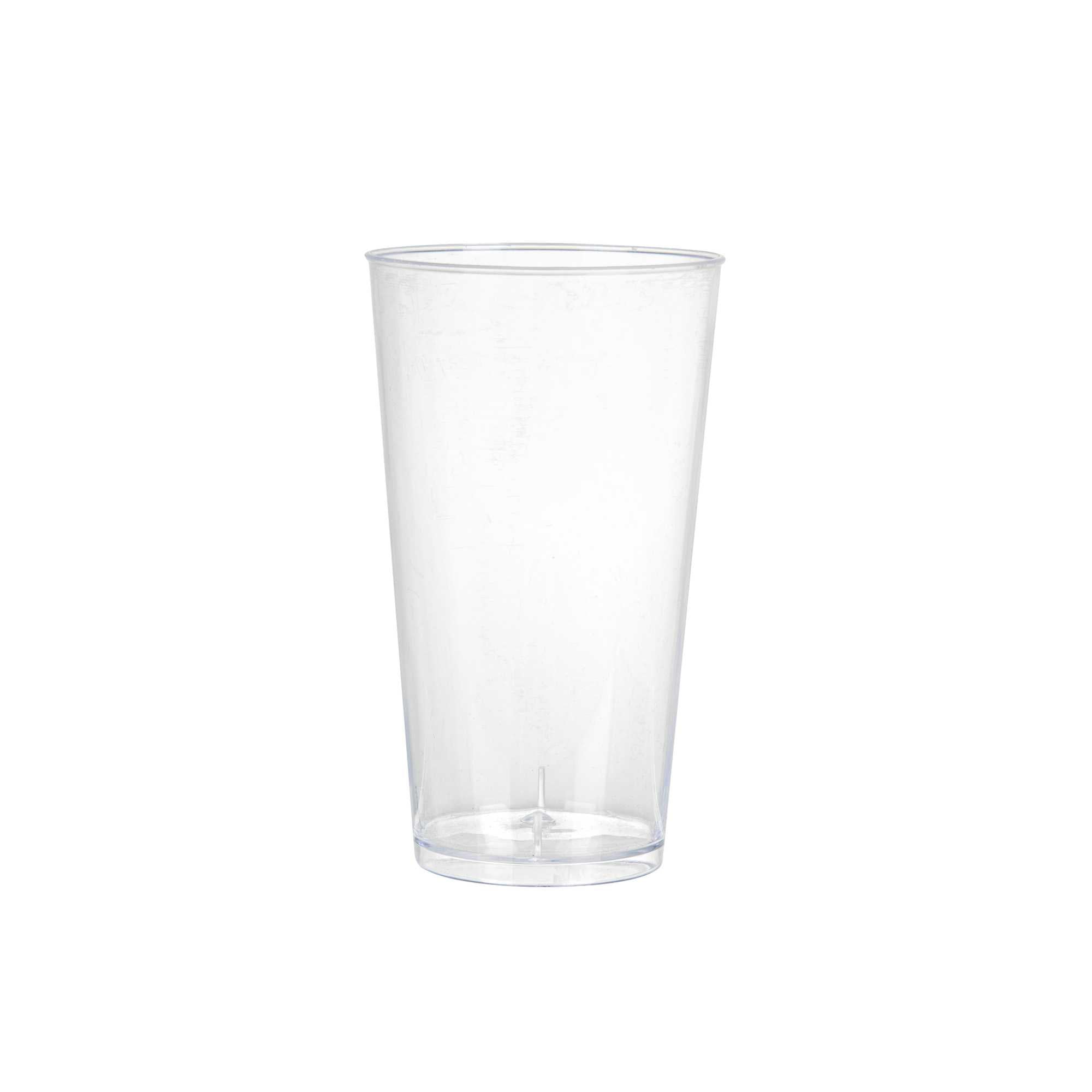 Mini Serve 3 oz Round Clear Plastic Cannello Dessert Glass - 1 3/4" x 1 3/4" x 3 1/4" - 100 count box
