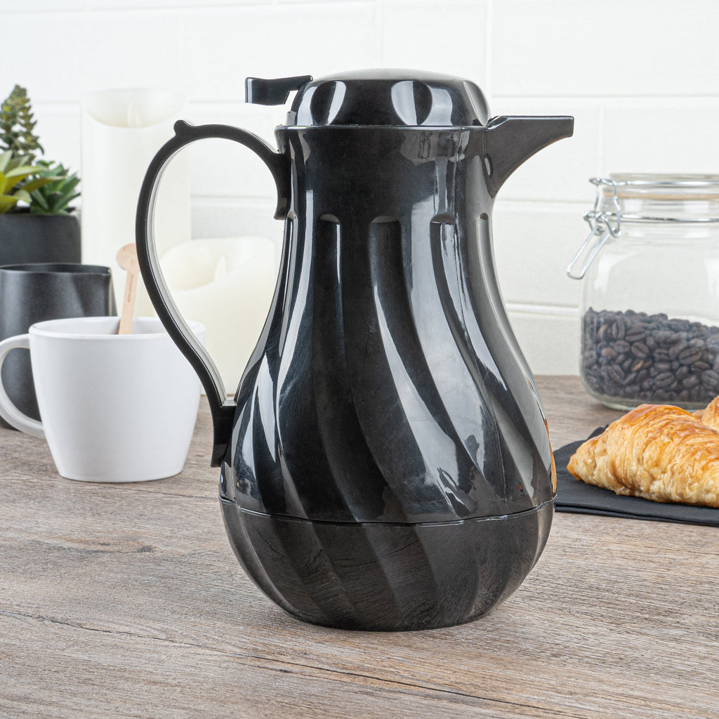 Restpresso 20 oz Black Thermal Coffee Carafe / Server - 6 1/2" x 5" x 8" - 10 count box