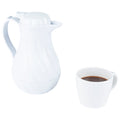 Restpresso 20 oz White Thermal Coffee Carafe / Server - 6 1/2" x 5" x 8" - 10 count box