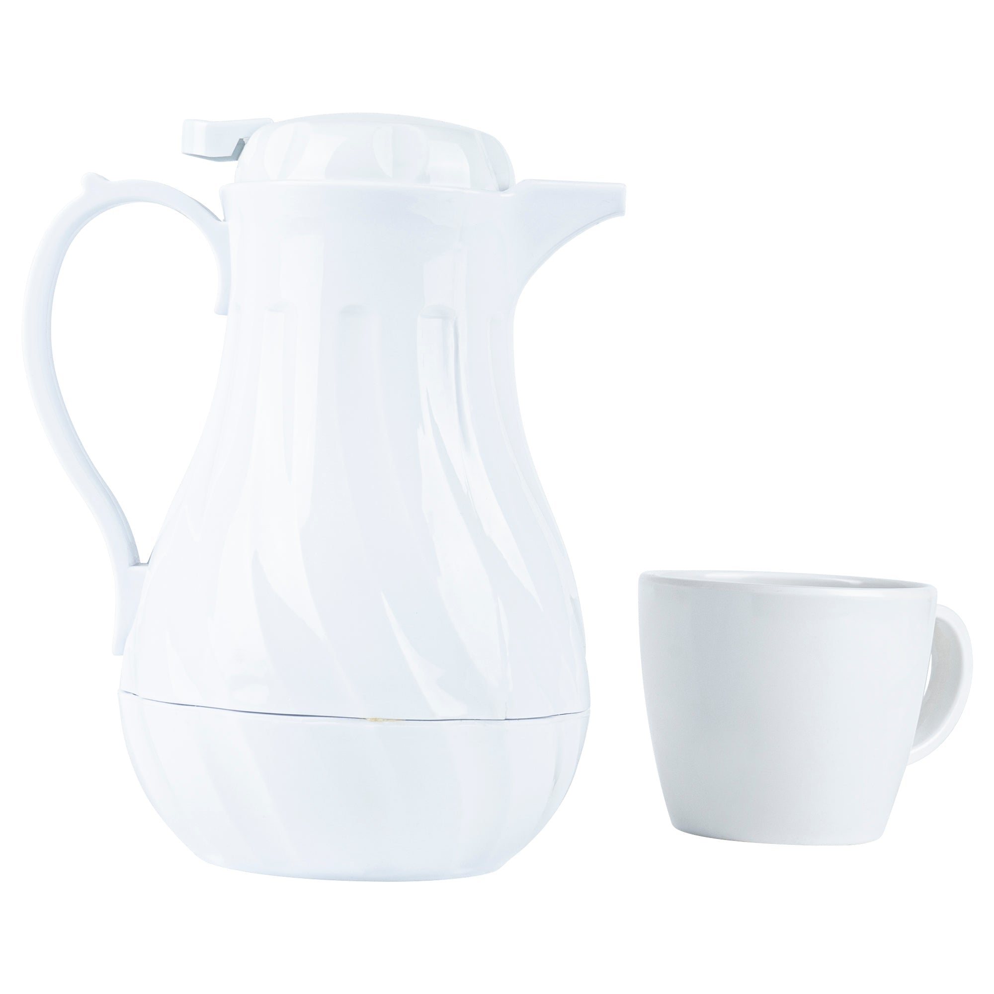 Restpresso 20 oz White Thermal Coffee Carafe / Server - 6 1/2" x 5" x 8" - 10 count box
