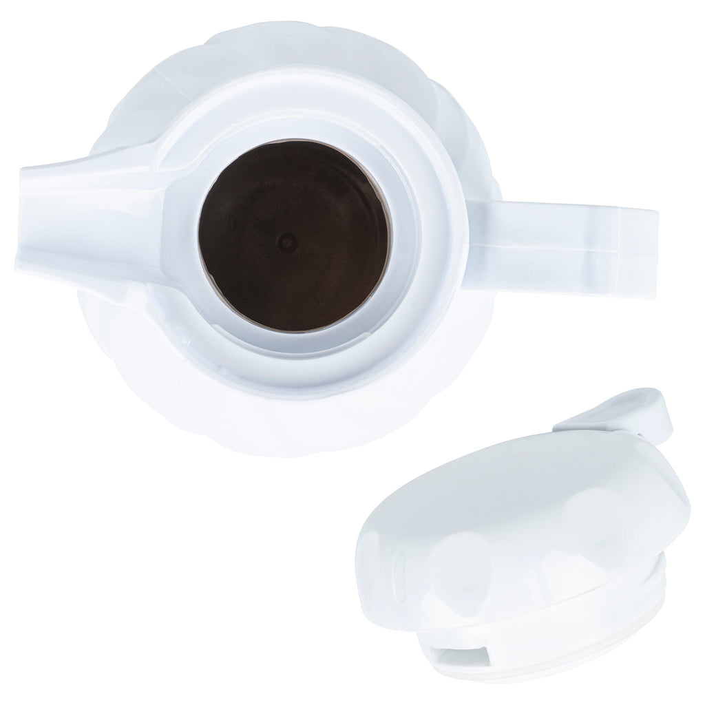 Restpresso 20 oz White Thermal Coffee Carafe / Server - 6 1/2" x 5" x 8" - 10 count box