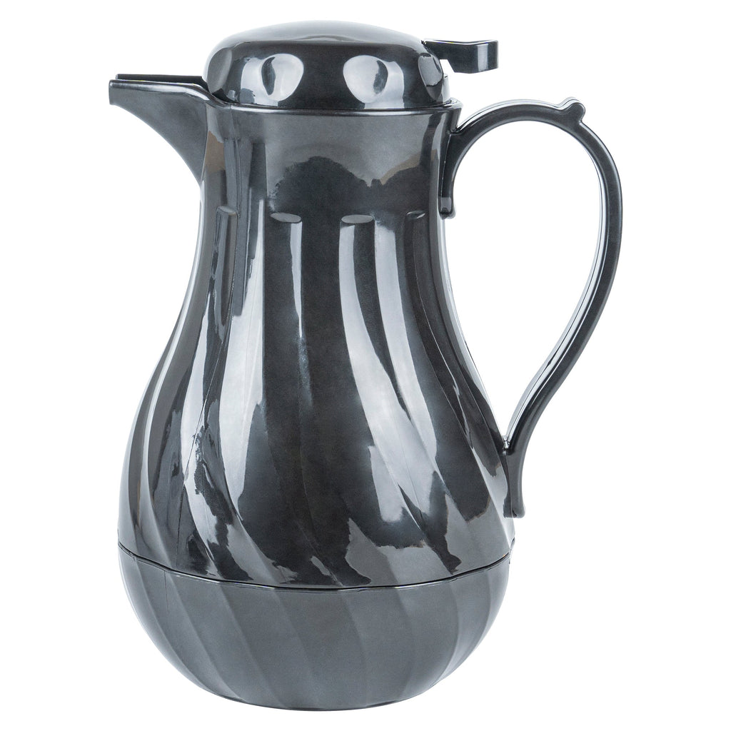 Restpresso 42 oz Black Thermal Coffee Carafe / Server - 8" x 6" x 10" - 10 count box