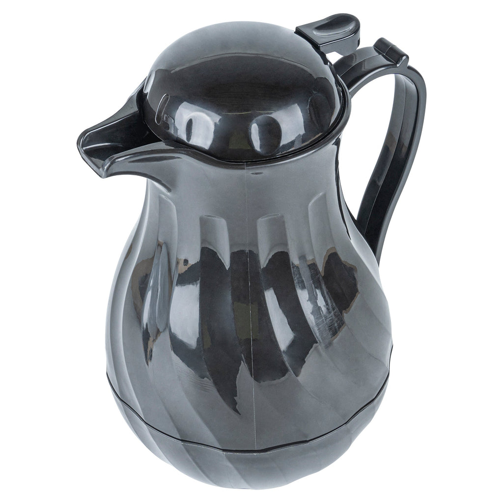 Restpresso 64 oz Black Thermal Coffee Carafe / Server - 8 3/4" x 6 1/4" x 11" - 1 count box