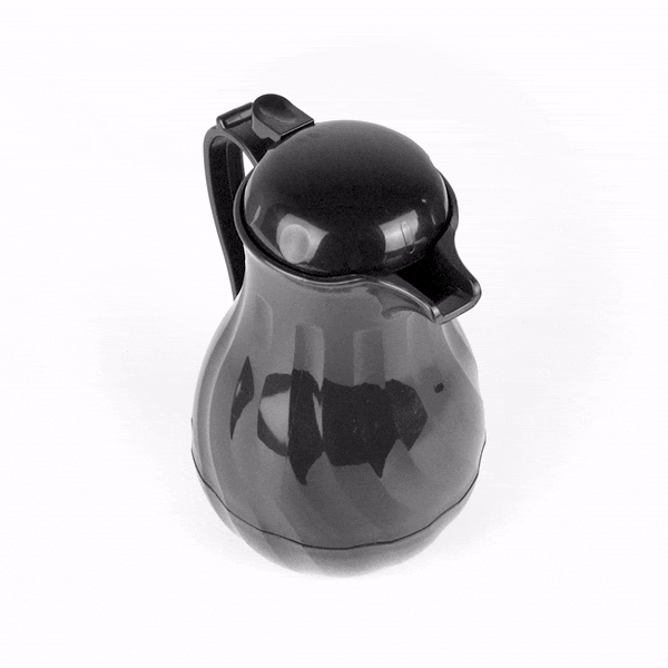 Restpresso 64 oz Black Thermal Coffee Carafe / Server - 8 3/4" x 6 1/4" x 11" - 10 count box