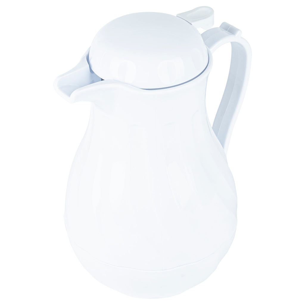 Restpresso 64 oz White Thermal Coffee Carafe / Server - 8 3/4" x 6 1/4" x 11" - 1 count box