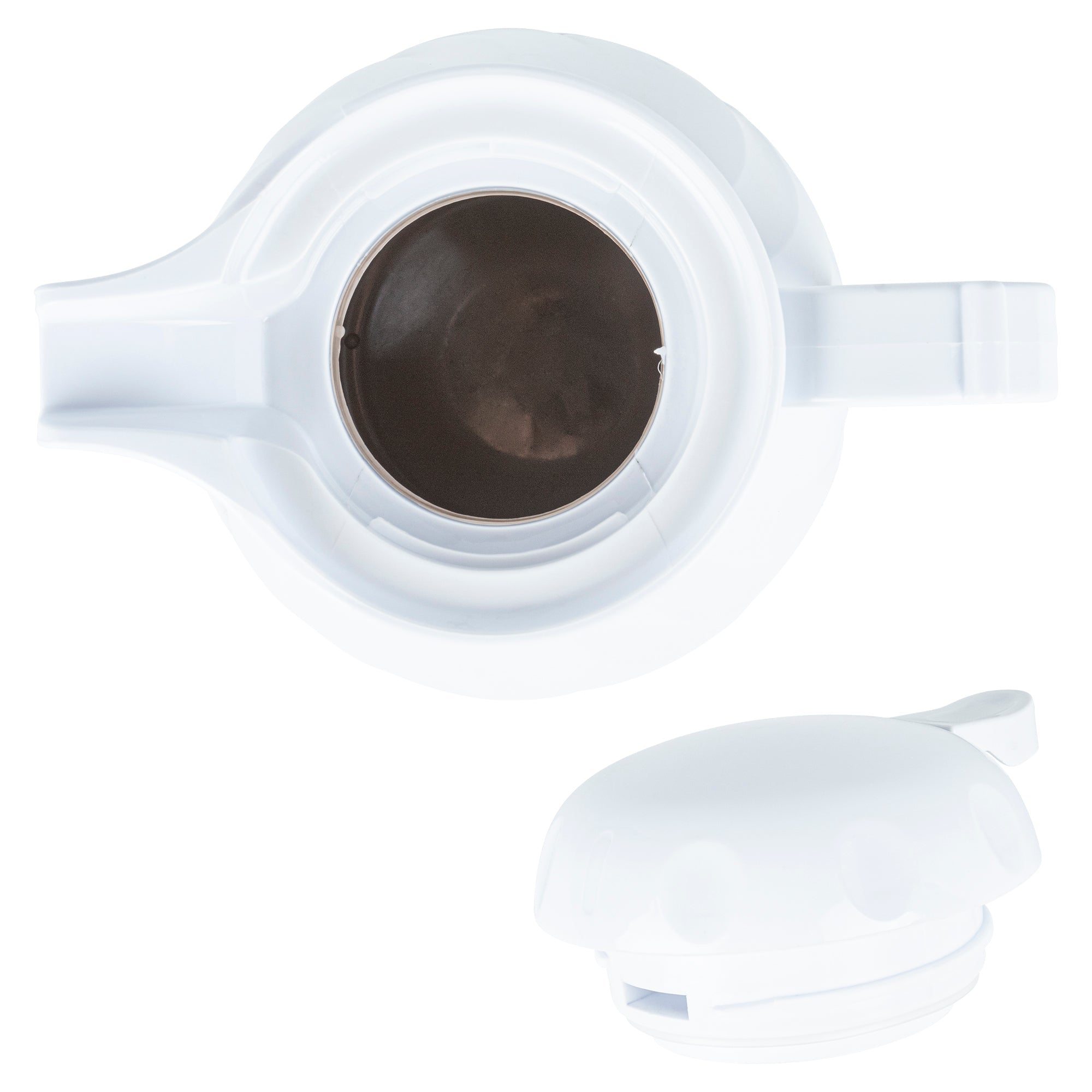 Restpresso 64 oz White Thermal Coffee Carafe / Server - 8 3/4" x 6 1/4" x 11" - 10 count box