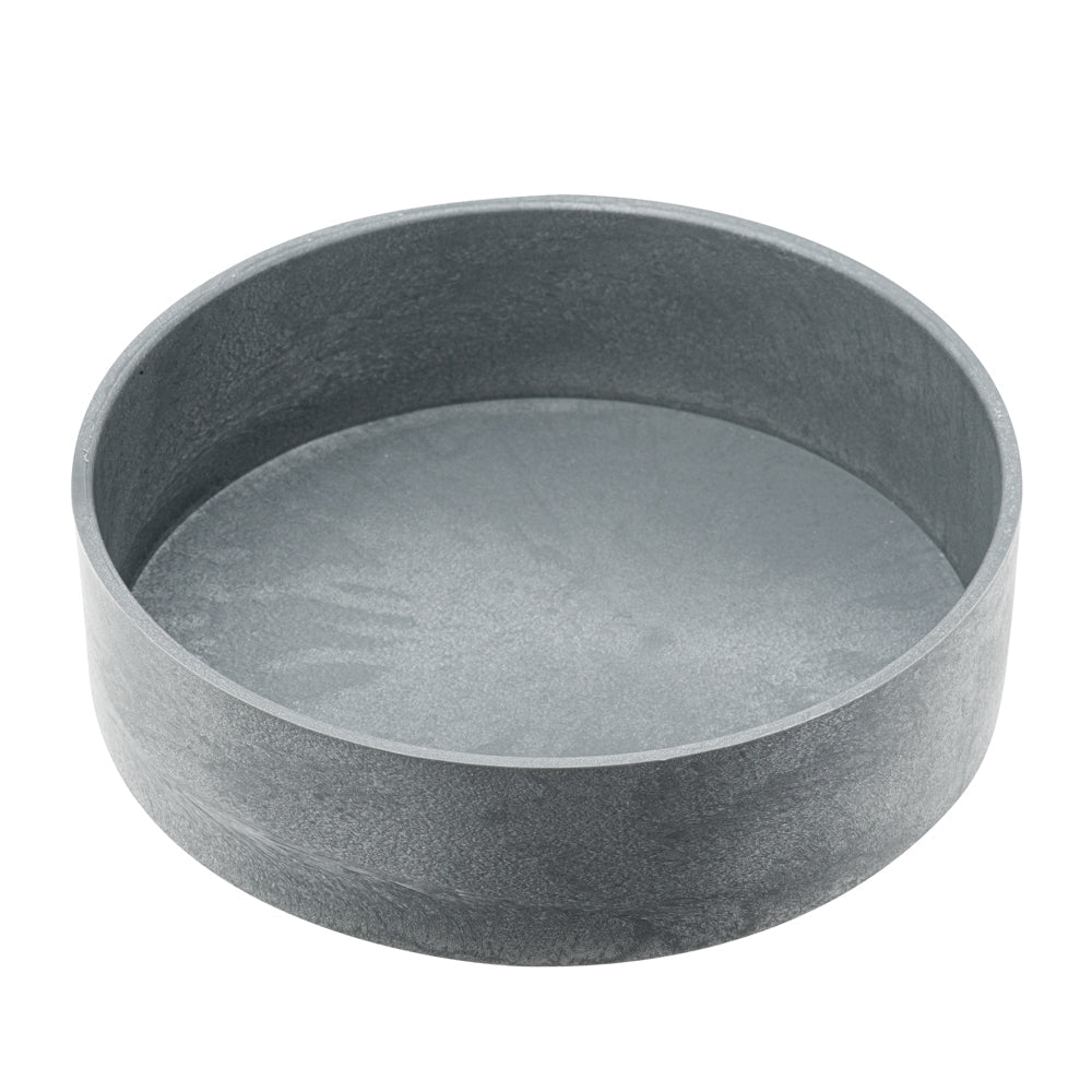 Chef 101 Round Gray Plastic Tortilla Warmer / Server - 8 1/2" x 8 1/2" x 2 1/4" - 10 count box