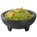 Chef 101 4 oz Round Black Thermal Plastic Molcajete Bowl - 4" x 4" x 1 1/2" - 10 count box