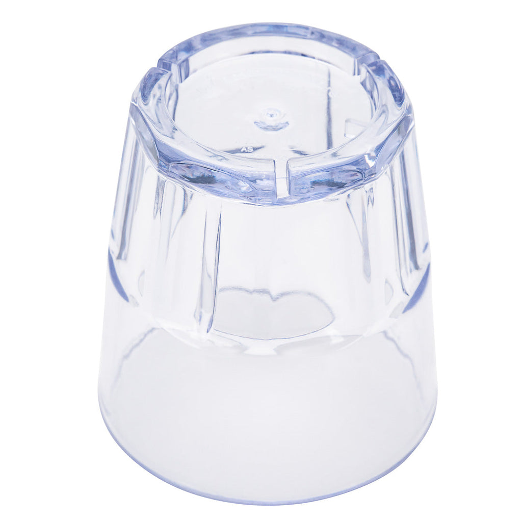 Bev Tek 9 oz Clear Plastic Tumbler - Shatter-Resistant - 3 1/2" x 3 1/2" x 3 1/2" - 10 count box
