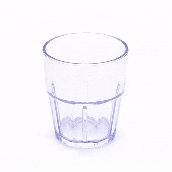 Bev Tek 12 oz Clear Plastic Tumbler - Shatter-Resistant - 3 1/2" x 3 1/2" x 4" - 10 count box
