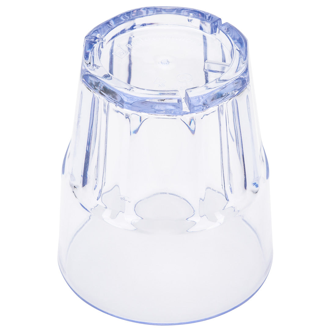 Bev Tek 12 oz Clear Plastic Tumbler - Shatter-Resistant - 3 1/2" x 3 1/2" x 4" - 10 count box