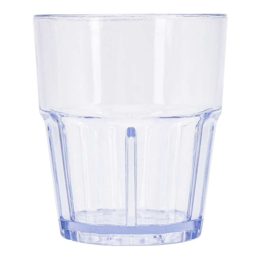 Bev Tek 12 oz Round Clear Plastic Tumbler - Shatter-Resistant - 3 1/2" x 3 1/2" x 4" - 50 count box