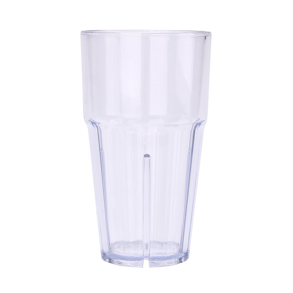 Bev Tek 16 oz Clear Plastic Tumbler - Shatter-Resistant - 3 1/2" x 3 1/2" x 6" - 10 count box