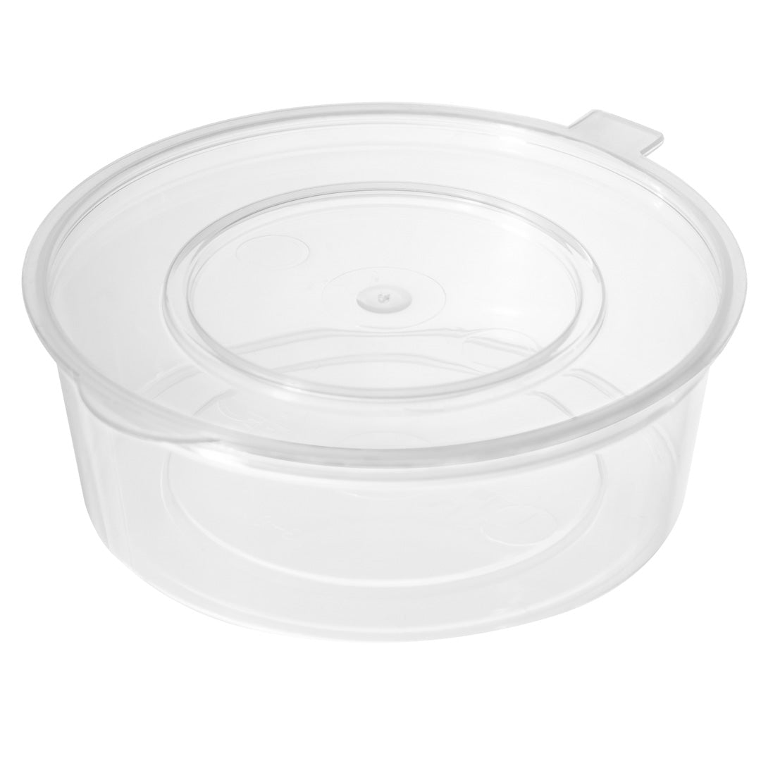 Chef 101 3 oz Clear Plastic Portion Cup - with Hinged Lid - 2 3/4" x 2 3/4" x 1 1/2" - 100 count box