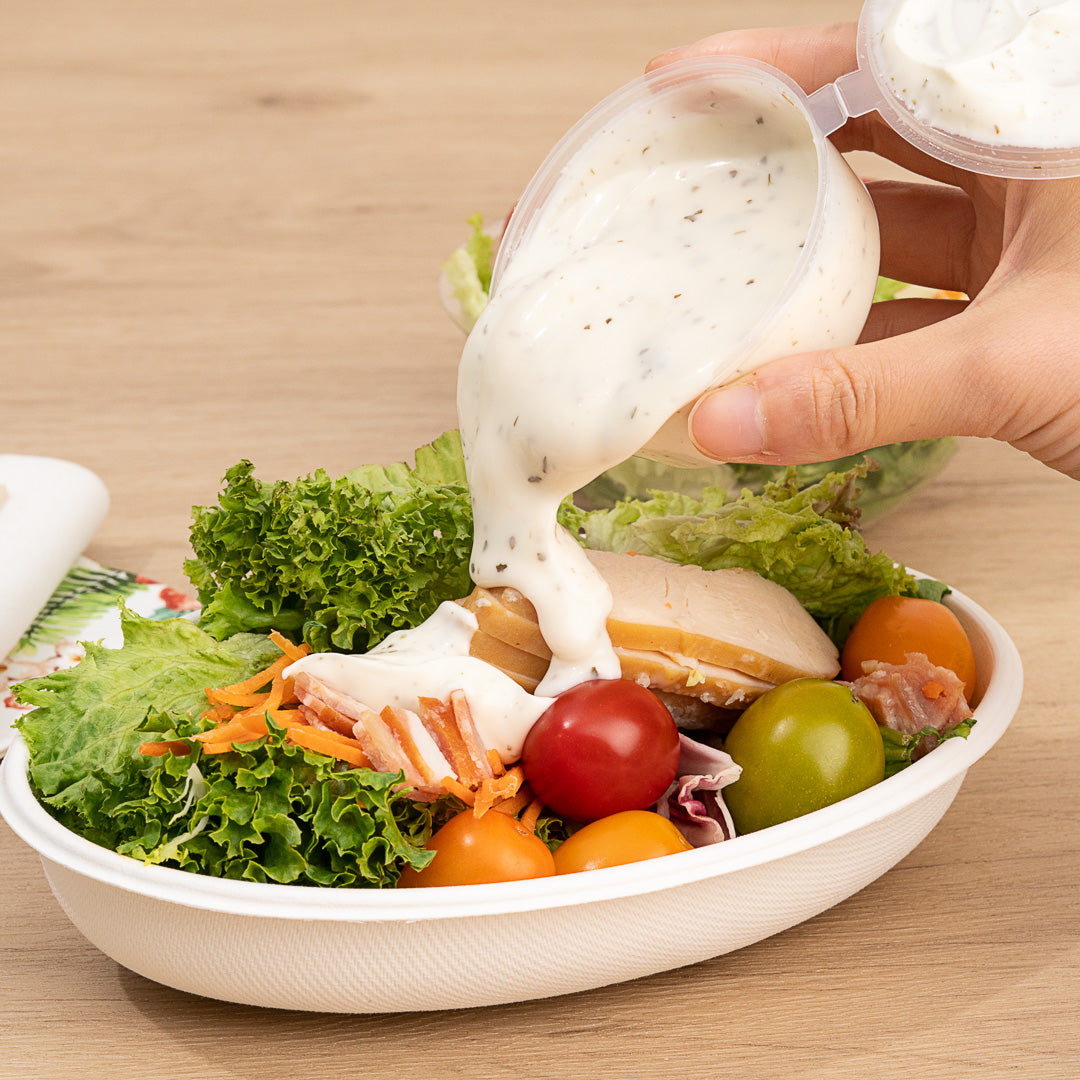 Chef 101 3 oz Clear Plastic Portion Cup - with Hinged Lid - 2 3/4" x 2 3/4" x 1 1/2" - 100 count box