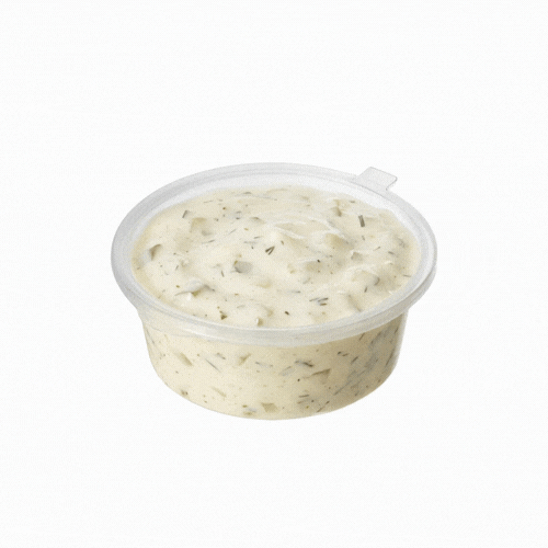 Chef 101 4 oz Clear Plastic Portion Cup - with Hinged Lid - 3 1/4" x 3 1/4" x 1 1/4" - 100 count box