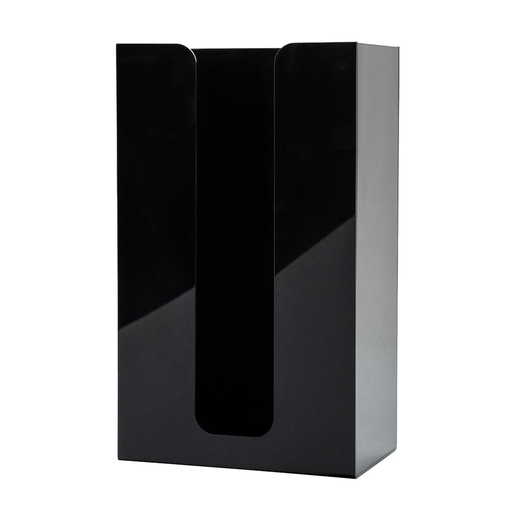 Restpresso Black Acrylic Vertical Coffee Cup Sleeve Dispenser - 6" x 3 1/2" x 10" - 1 count box