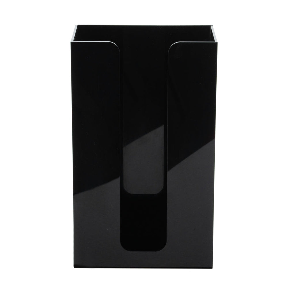 Restpresso Black Acrylic Vertical Coffee Cup Sleeve Dispenser - 6" x 3 1/2" x 10" - 1 count box
