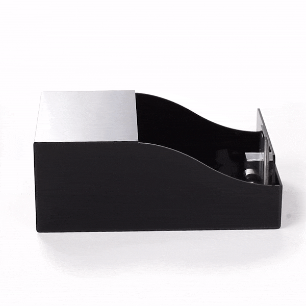 Restpresso Black Acrylic Horizontal Coffee Cup Sleeve Dispenser - 9 1/2" x 6" x 3 3/4" - 1 count box