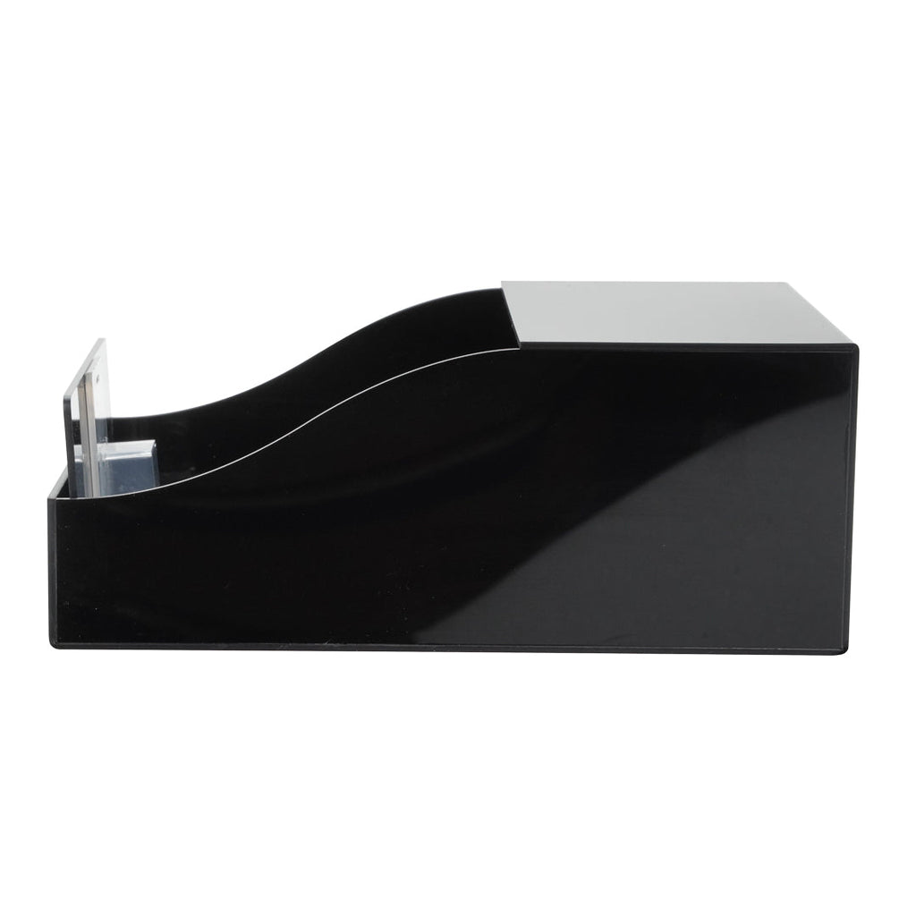 Restpresso Black Acrylic Horizontal Coffee Cup Sleeve Dispenser - 9 1/2" x 6" x 3 3/4" - 1 count box