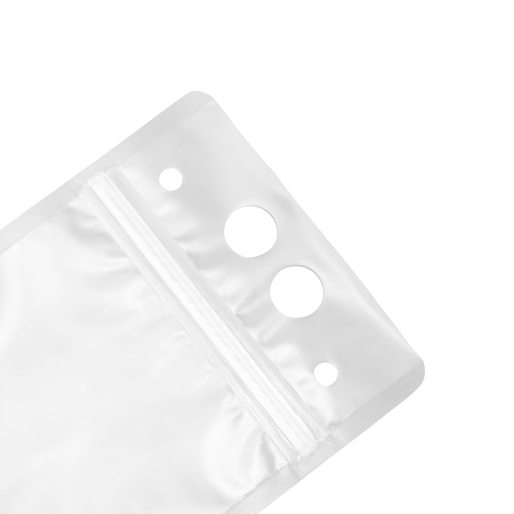 Bag Tek 17 oz Clear Plastic Drink Pouch - Double Zipper - 5" x 9" - 100 count box