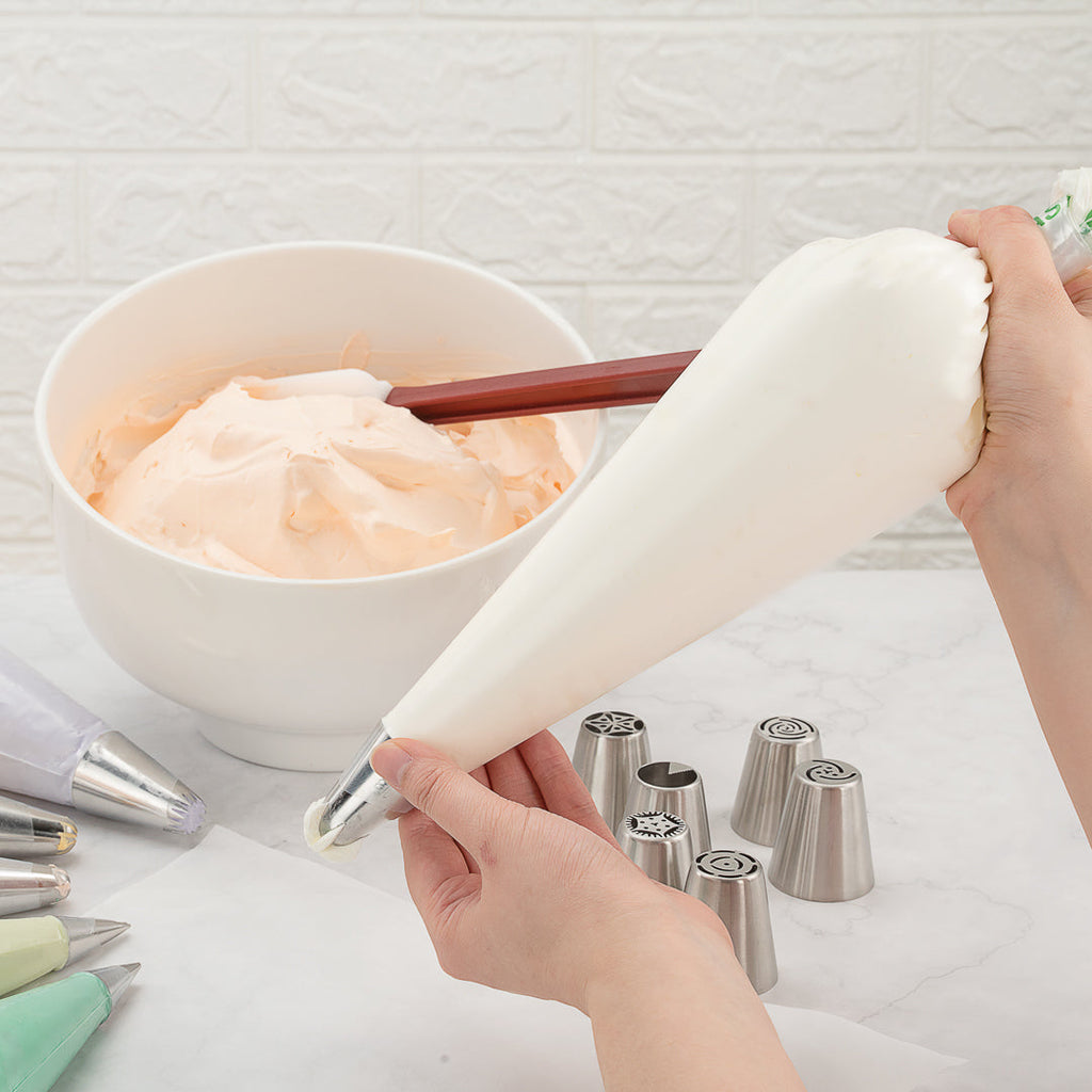 Pastry Tek Clear Plastic Easy Grip Pastry Piping Bag - Recyclable - 21" x 10 3/4" - 100 count box