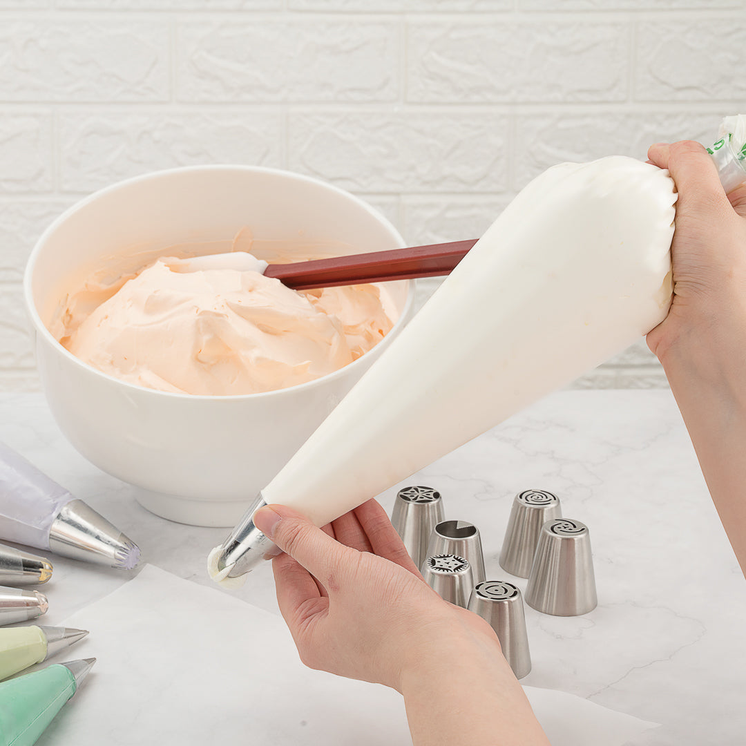 Pastry Tek Clear Plastic Easy Grip Pastry Piping Bag - Recyclable - 21" x 10 3/4" - 100 count box