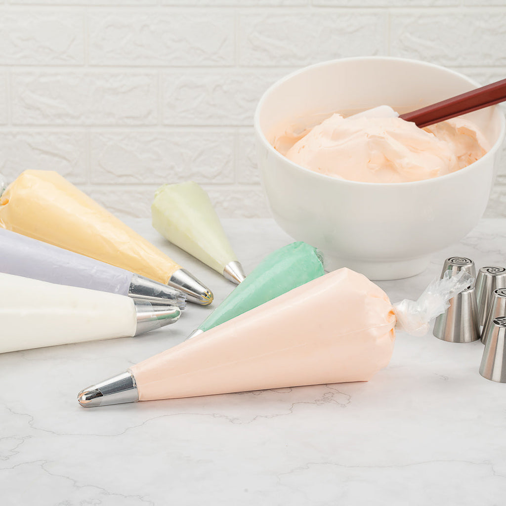 Pastry Tek Clear Plastic Pastry Piping Bag - Recyclable - 18" x 9 1/2" - 100 count box