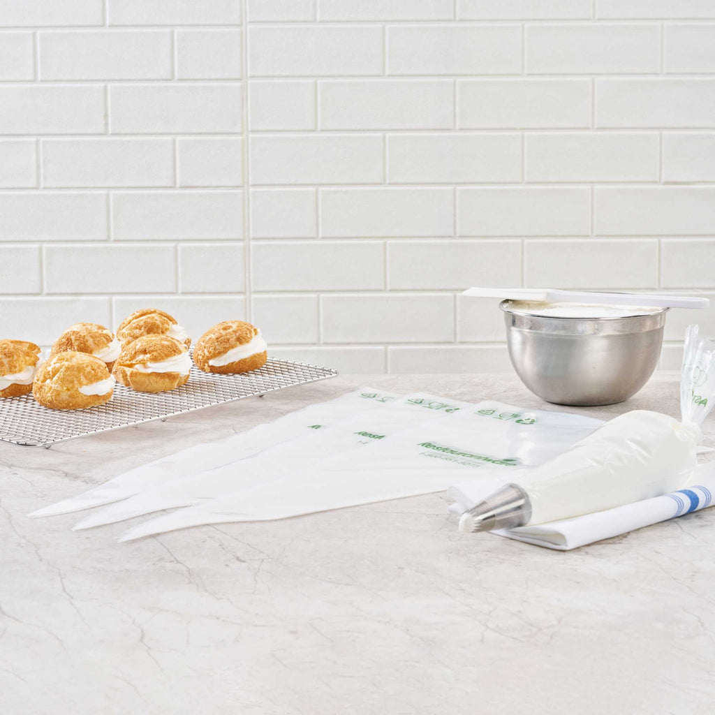Pastry Tek Clear Plastic Pastry Piping Bag - Recyclable - 21" x 10 3/4" - 100 count box