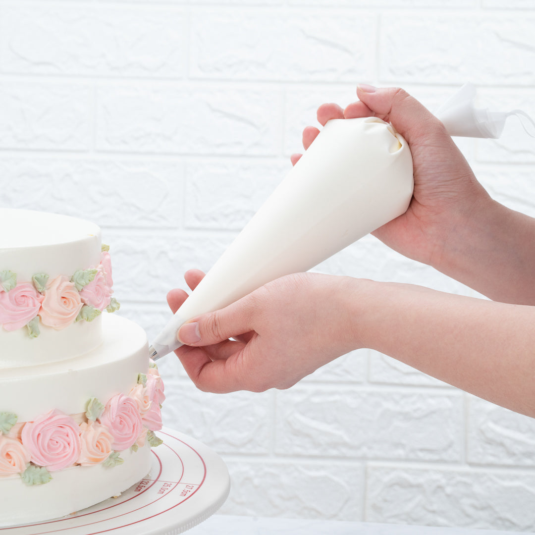 Pastry Tek White Silicone Pastry Piping Bag - 16" x 8 3/4" - 2 count box
