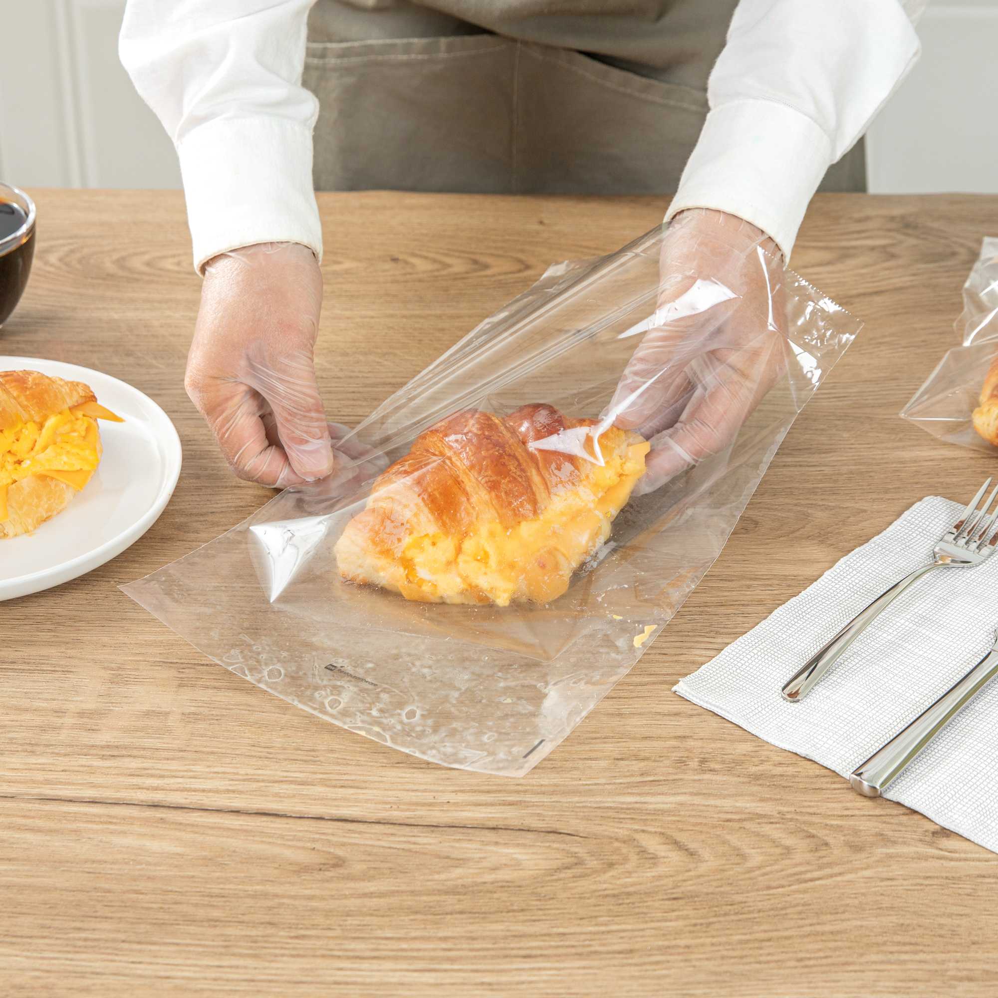 Bag Tek Clear Plastic Lip and Tape Bag - Self Sealing - 10" x 8" - 100 count box