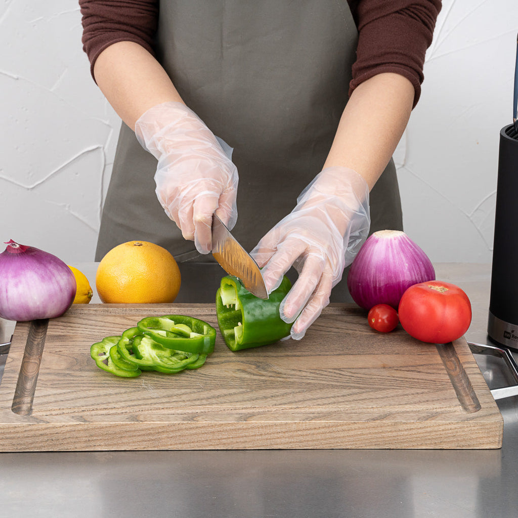 Eco Serve Clear Plastic Small Compostable Gloves - Powder-Free - 10 1/4" x 8 3/4" - 100 count box