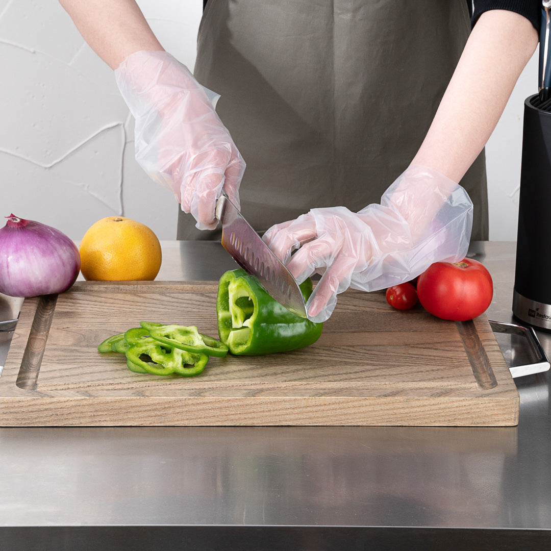 Eco Serve Clear Plastic Medium Compostable Gloves - Powder-Free - 11" x 9" - 1000 count box