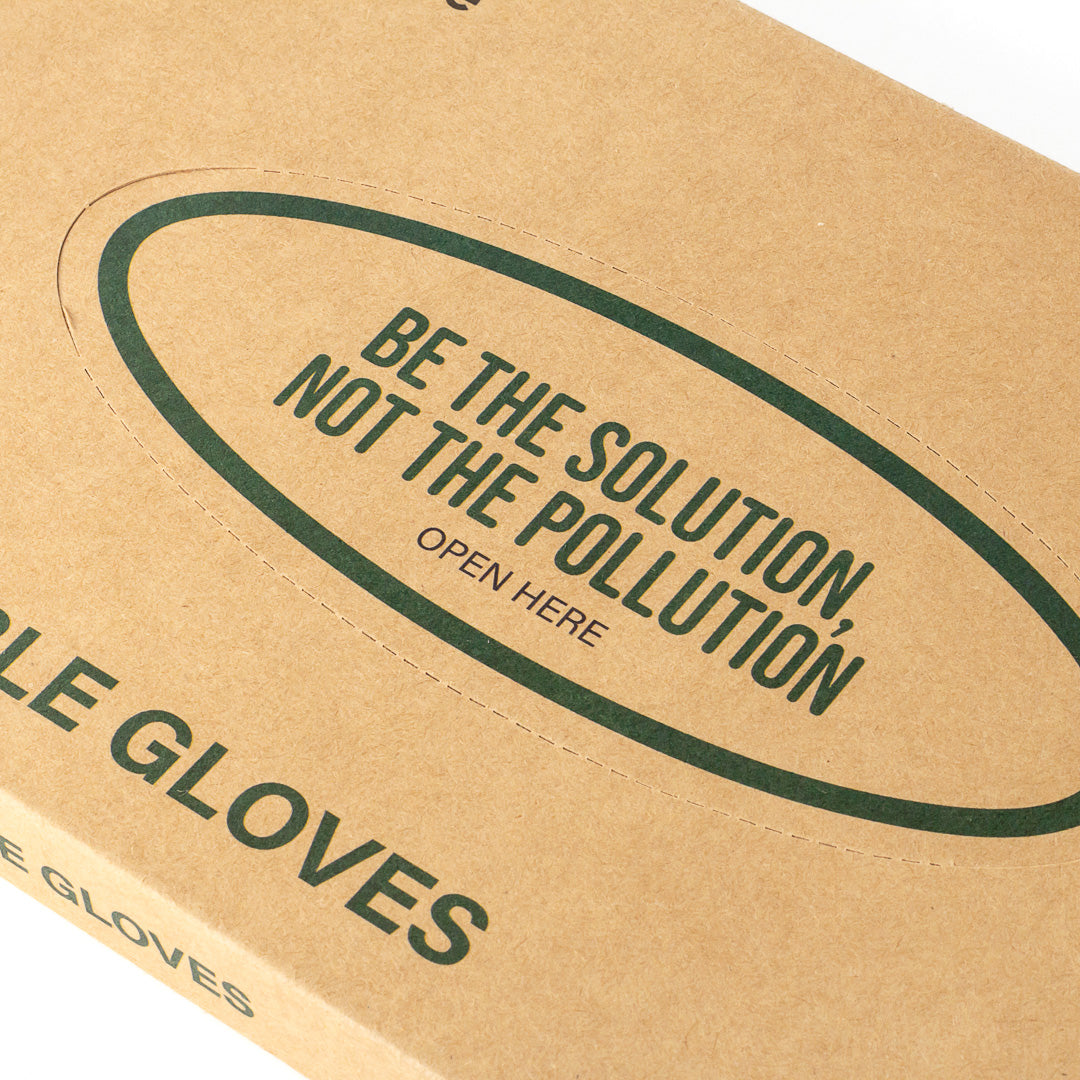 Eco Serve Clear Plastic Medium Compostable Gloves - Powder-Free - 11" x 9" - 1000 count box