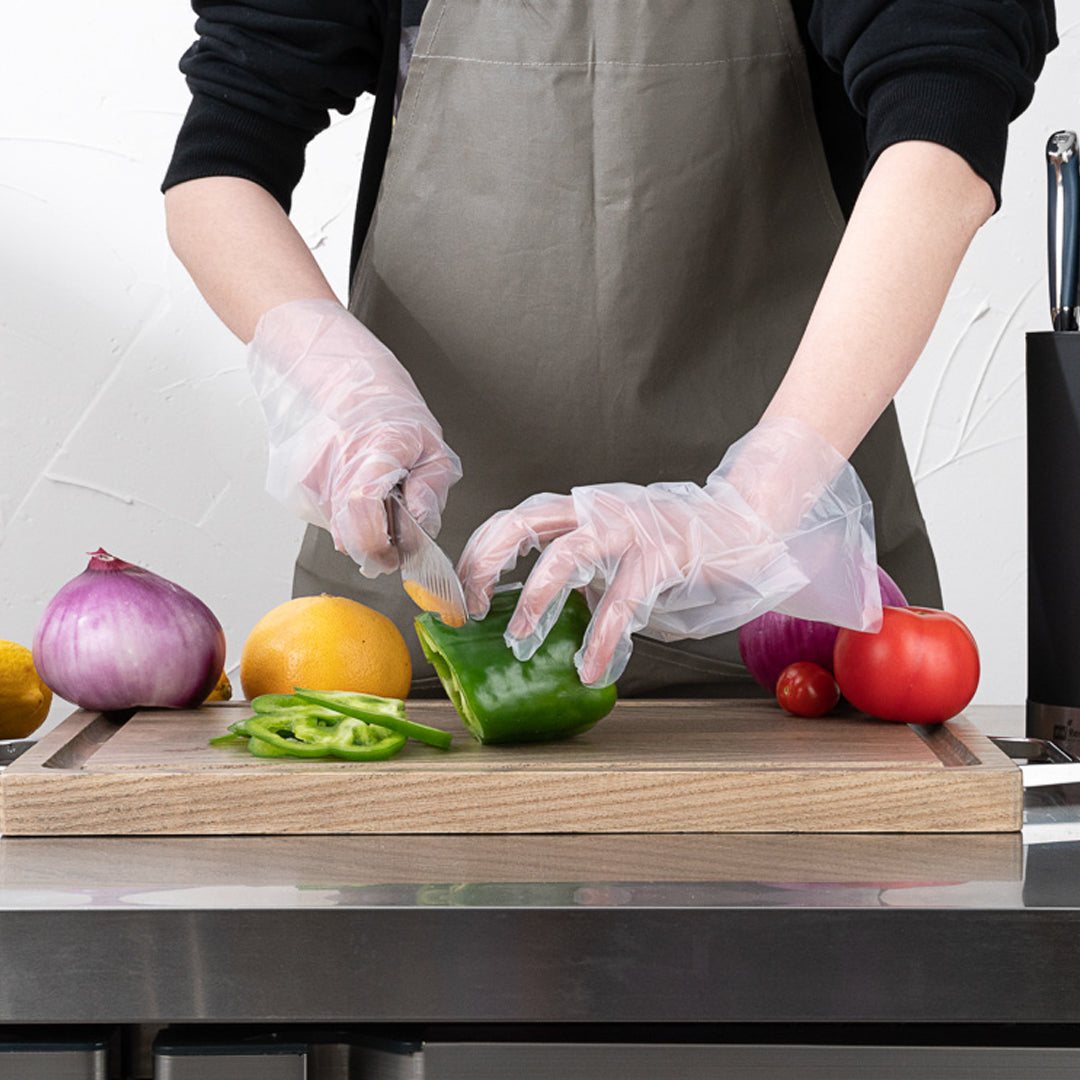 Eco Serve Clear Plastic Medium Compostable Gloves - Powder-Free - 11" x 9" - 1000 count box