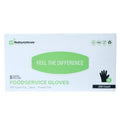 Serve Secure Black TPE Hybrid Plastic Small Foodservice Gloves - Latex Free, Powder Free - 10" x 8 1/4" - 200 count box