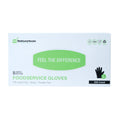 Serve Secure Black TPE Hybrid Plastic Large Foodservice Gloves - Latex Free, Powder Free - 10" x 9 1/4" - 1000 count box