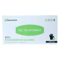 Serve Secure Black TPE Hybrid Plastic Extra Large Foodservice Gloves - Latex Free, Powder Free - 10 1/4" x 9 3/4" - 1000 count box
