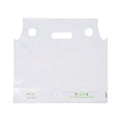 Basic Nature Clear Plastic Drink Carrier Bag - Fits 2 Cups, Biodegradable - 12 1/2" x 3 1/4" x 11" - 100 count box