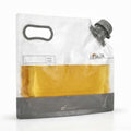 Cater Tek 1/2 gal Clear Plastic Take Out Drink Bag - with Safety Cap - 11 3/4" x 4 1/4" x 9" - 2 count box