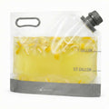 Cater Tek 1 gal Clear Plastic Take Out Drink Bag - with Safety Cap - 12 3/4" x 5 3/4" x 11 3/4" - 10 count box