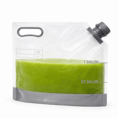 Cater Tek 1 gal Clear Plastic Take Out Drink Bag - with Safety Cap - 12 3/4" x 5 3/4" x 11 3/4" - 10 count box