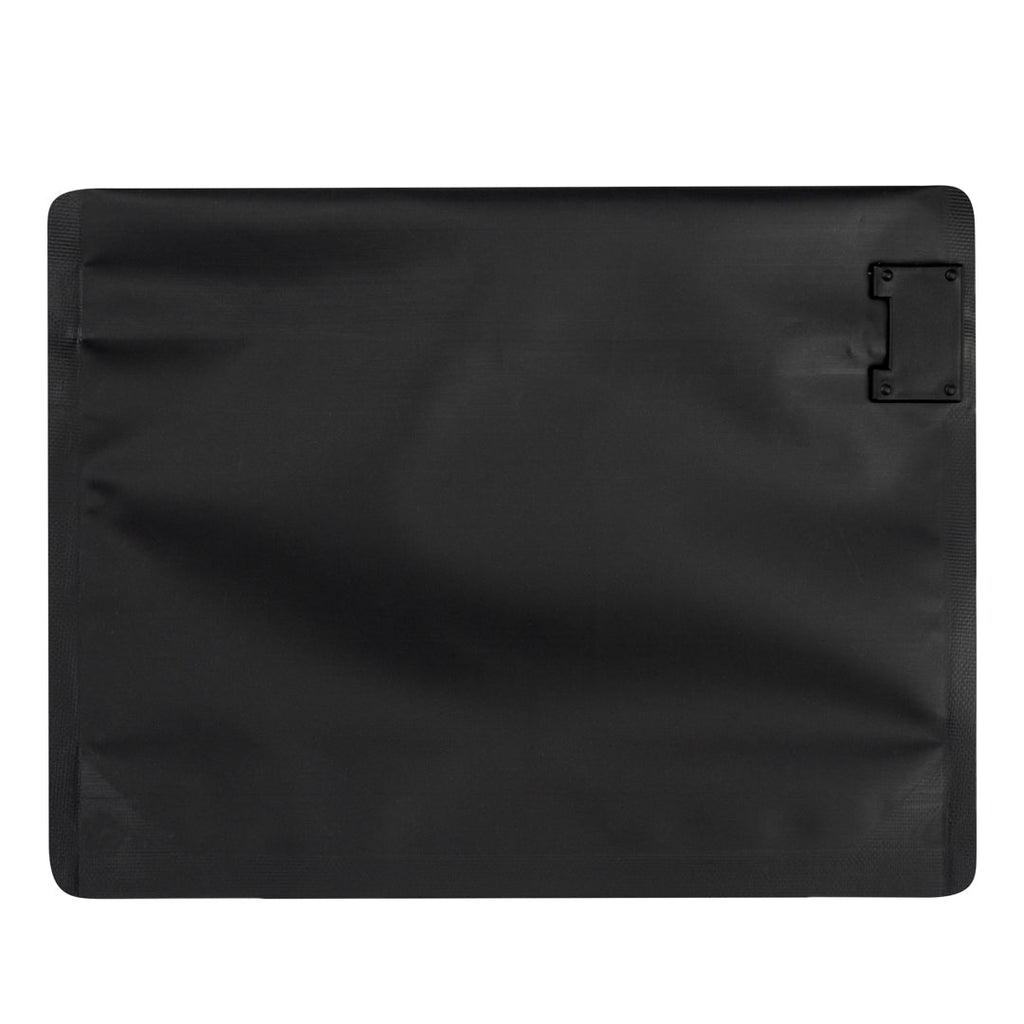 High Level Black Plastic Locking Pouch - Child-Resistant - 12 1/4" x 4" x 9" - 10 count box