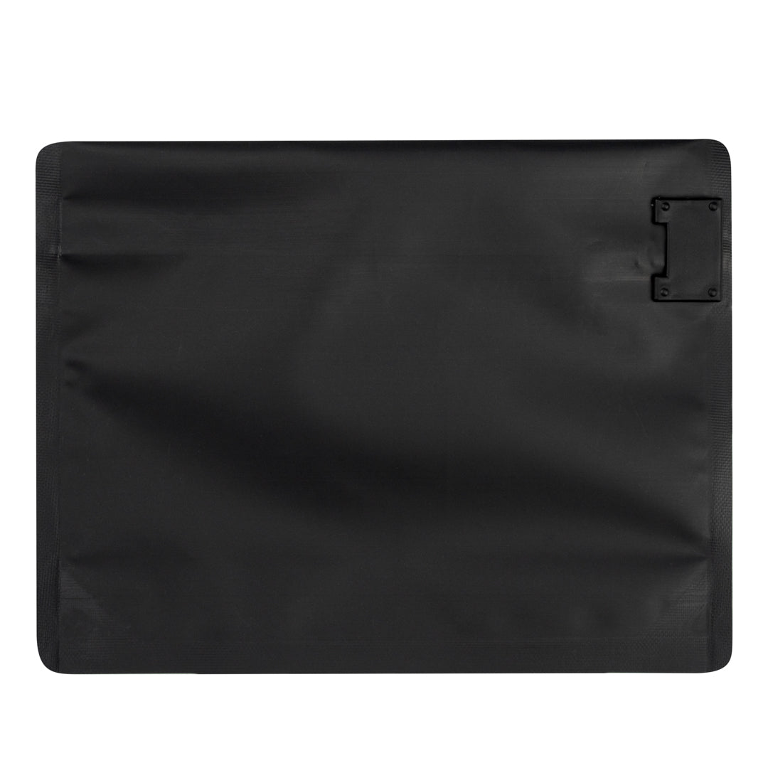 High Level Black Plastic Locking Pouch - Child-Resistant - 12 1/4" x 4" x 9" - 10 count box